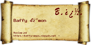 Baffy Ámon névjegykártya